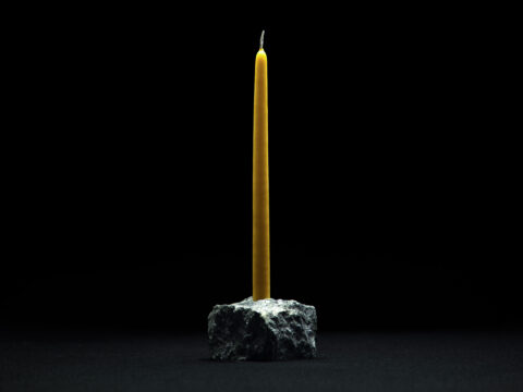 Hand-Dipped Beeswax Dinner Candles