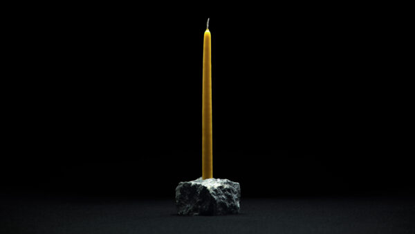 Hand-Dipped Beeswax Dinner Candles
