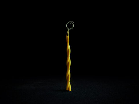 Swirl Hand-Dipped Dinner Taper Candles