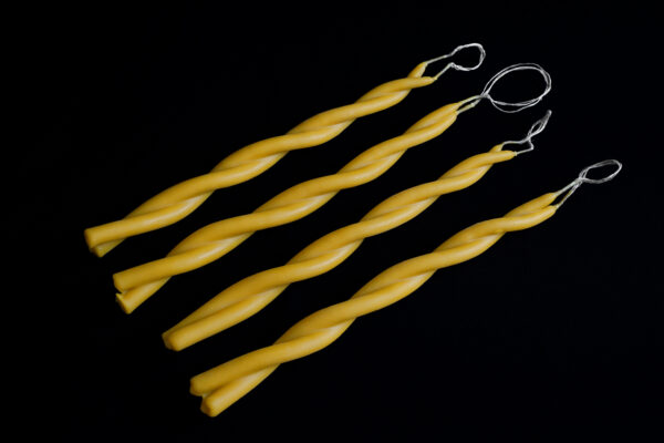 Swirl Hand-Dipped Dinner Taper Candles - Image 2