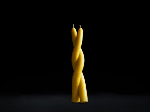 Cragg Swirl Hand-Dipped Taper Candle