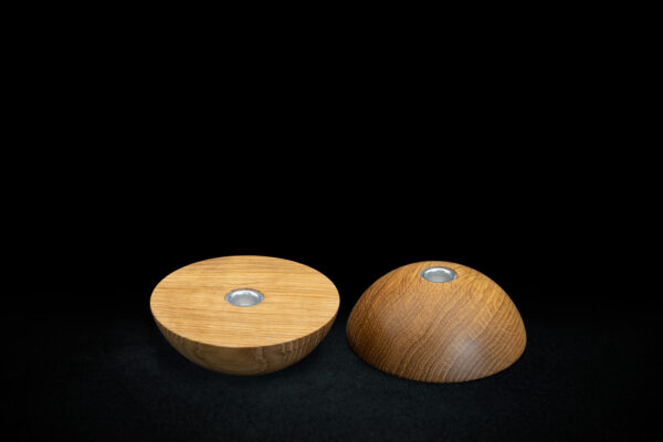 Oak Double-Sided Candle Holder for Silm Dinner Candles