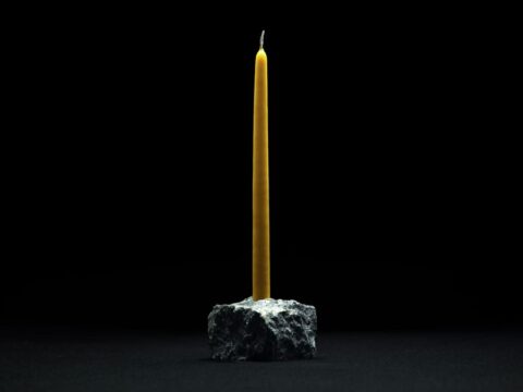 Hand-Dipped Beeswax Dinner Candles