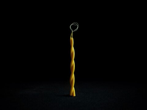 Swirl Hand-Dipped Dinner Taper Candles